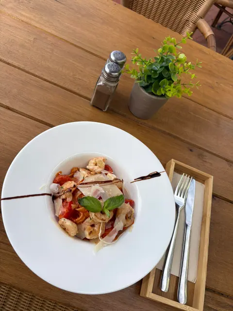 Amatriciana tagliatelle ostorgarnélával